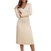 kayamiya Women's Wrap V Neck Sweater Dress Casual Long Sleeve