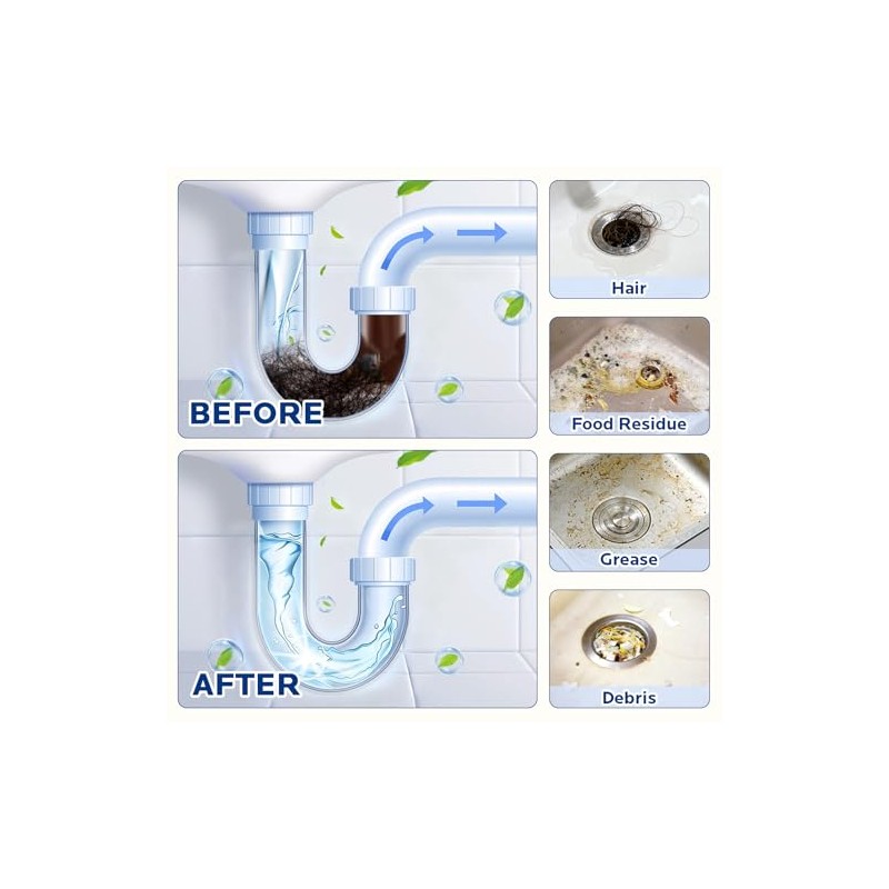 Fast-Acting Drain Cleaner Powder for Home Plumbing Maintenance