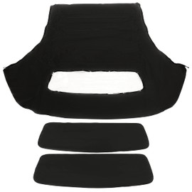 KUAFU Convertible Soft Top Replacement Compatible with 2005-2014 Ford Mustang, Soft Roof with Clear Plastic Window, Premium Grade Black Sailcloth Vinyl