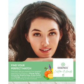 HONÉ Essence Nasal Diffuser Custom Blends Bundle – Essential Oil Silicone Nose Rings for Energy, Immunity, Stress & Allergy Relief – Wearable Aromatherapy for Daily Wellness & Relaxation