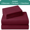 HOMEIDEAS King Size Bed Sheets - 6 Piece Set (Burgundy)