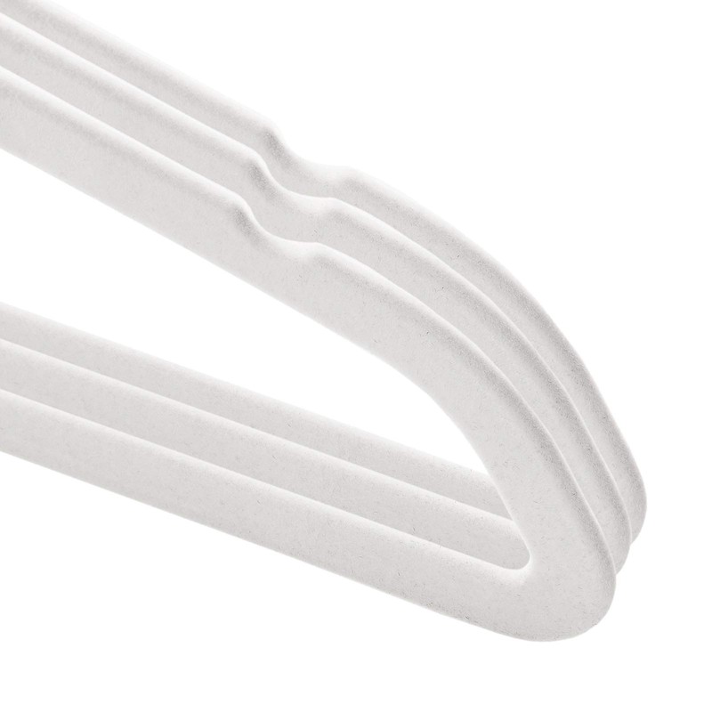 Casafield 50 Ivory Velvet Suit Hangers - Space-Saving Non-Slip Clothes