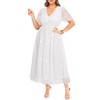 Women Plus Size White Dress Maxi Bridal Shower Summer Chiffon