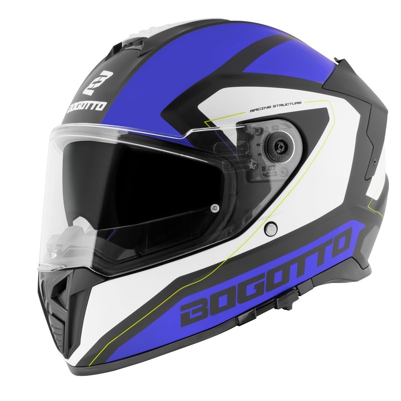 Bogotto FF122 BGT Helmet (Blue/White, L)