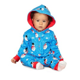Pijama de Navidad Baby Snowman is an Island, diseño de muñeco de nieve, Muñeco de Nieve, 3-6 Meses