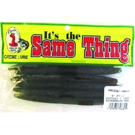 Creme STC7063 5-Inch Same Thing Stick, 6-Lures, Watermelon Red Finish