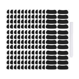 PATIKIL 144 Pairs Sports Eye Black Stickers, Under Eye Black Strips Football Face Stickers Breathable Eyeblack Sticker with 1 Pcs White Pencil for Baseball Fans on Game Day, Black