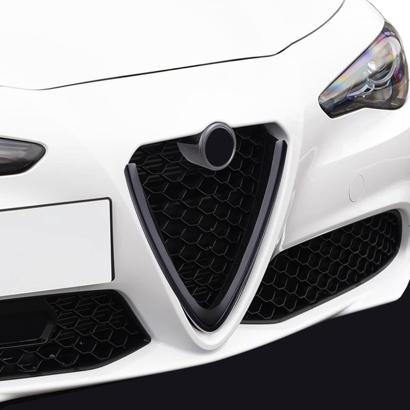 JONKOKO Car Front Grill Decoration Frame Trim 2Pcs for Alfa