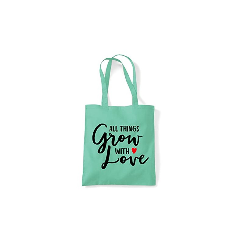 All things grow with love [CM17PMR] romantic statement tote shopping