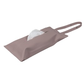 HOUSIST Hanging Tissue Case, Stylish, Car, PU Leather, Tissue Cover, Wall Mounting, Mask, Kitchen Paper, Wipe, Multi-purpose, Case, Gift, Gift (Ash Purple)