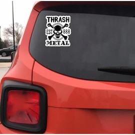 Thrash Metal 6-Inch Vinyl Decal Sticker for Laptops, Water Bottles, Cars, Notebooks, and More – Durable, Waterproof, Weather-Resistant, Easy to Apply, and Long-Lasting