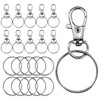 60 PCS Rotating Lobster Clasp Lanyard Spring Hook with Key