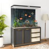 MIRRORANG 61x30cm Dark Scary Aquarium Background Trees Road Mist Horror