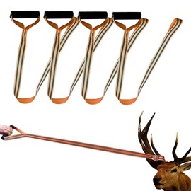 Pack of 4 Deer Drag 150 cm Robust Non-Slip Pull Rope Deer Tow Rope Deer Pull Harness Mountain Aid Deer Tow Rope with Comfort Handle Hunting Tow Strap Wild Mountain Aid for Outdoor Hunting