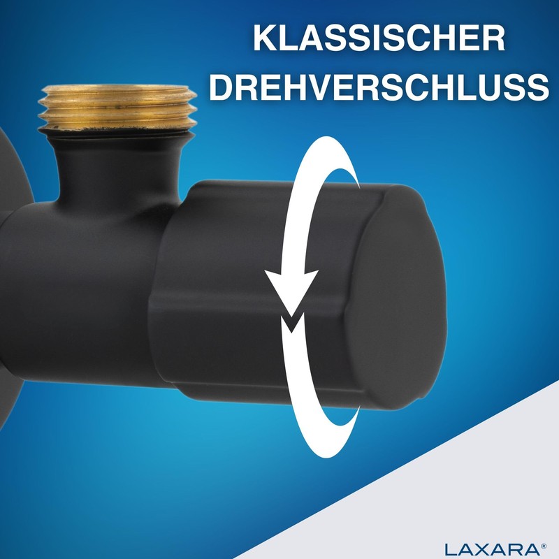 LAXARA Coloured Angle Valve 3/8 Inch to 1/2 Inch x