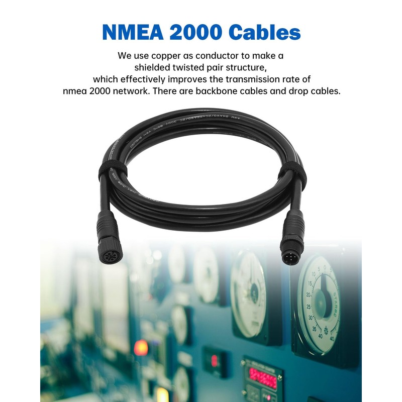 NMEA 2000 Cable 3 FT Backbone Drop Extension Cable for