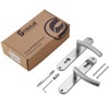 Stahlia Handle set, long plate, renovation set, brushed stainless steel,