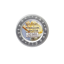 Daily Delight Lip Balm, Premium Vanilla, 0.4 oz (10 g), Lip Balm, Can Moisturizing Cream for Lips, Premium Vanilla Ice Cream Scent