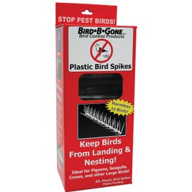 Bird B Gone Plastic Bird Spike Set - 6 ft L x 5 in W - Clear