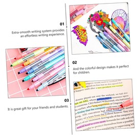 Operitacx Pack of 10 Erasable Highlighters, Erasable Pens, Cute Pens, Highlighters, Stationery, Creative Markers, Rub Out Pens, Liquid Highlighters, Students, Stationery
