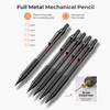 Nicpro 20PCS Black Metal Mechanical Pencil Set in Leather Case,