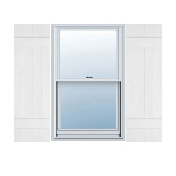 Ekena Millwork LJ4S14X04700BW Lifetime Vinyl Standard Shutter (Per Pair), 14"W