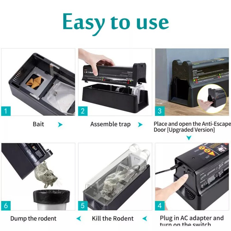 Phomemo Mouse Trap Control Electronic Rat Trap 7000 High Voltage