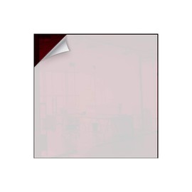 Marketing Holders Acrylic Mirror Sheet with Adhesive Backing 24" X 24" Square Dark Red .118" Thick for Gyms DIY Crafts or Wall Decor Visual Merchandising Squared Corners