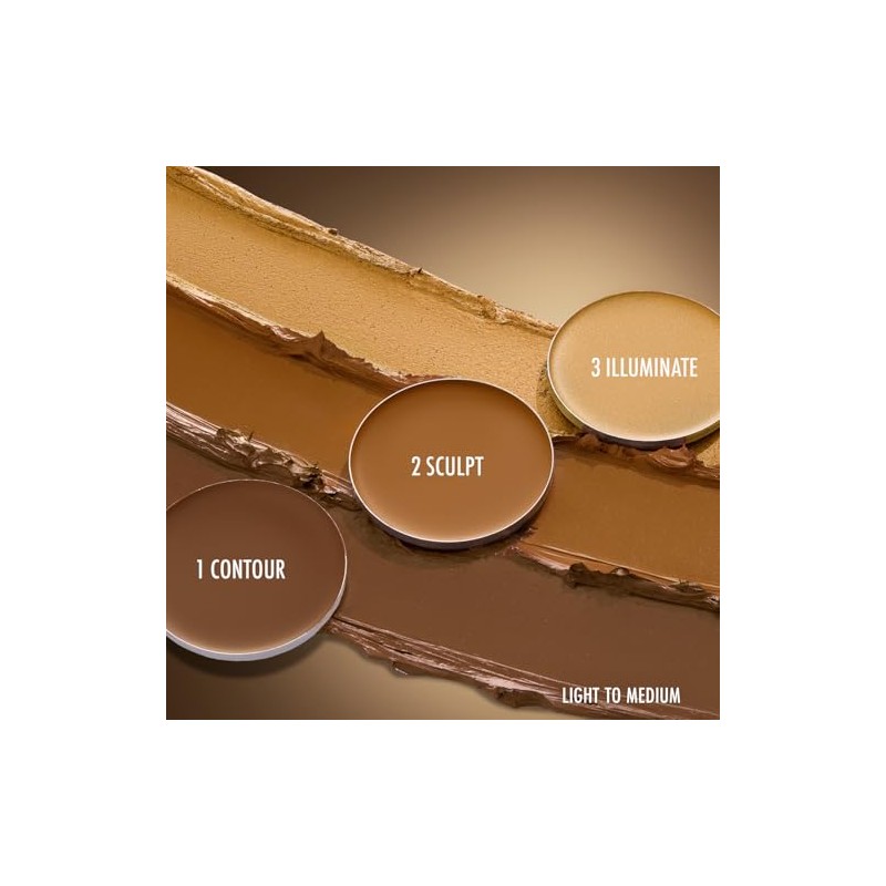 Black Radiance True Complexion Paleta de contorno de crema, Light