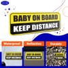 GEEKBEAR Baby on Board Car Magnet (3 Pack) - Rectangular