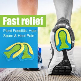 LHOEST 2 Pairs of Heel Spur Inserts, Plantar Fasciitis, Achilles Tendon, Heel Spurs Shoes, Heel Cushion Heel Protection Shoes, Heel Wedge for Orthopaedic Achilles Pain (S (S (35-39)))