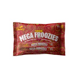 Chewzy - Mega Froozies - Center Filled Chewy Candy - Kosher Certified - Family Pack - 12 Sticks each - 360 gram (2 Pack) (2 Pack, Sour Cherry)