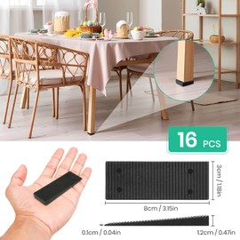 Composite Shims and Leveling Wedges (16pcs, 3.15"), Plastic Shims Wedges for Furniture Appliances, DIY Furniture Levelers, Easy to Snap Door Shims, Table Leveler, Window Shims, Toilet Shims