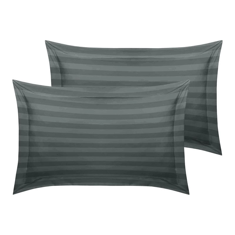 MOONLIGHT20015 Single Duvet Cover Set Reversible Stripes Satin Bedding Set