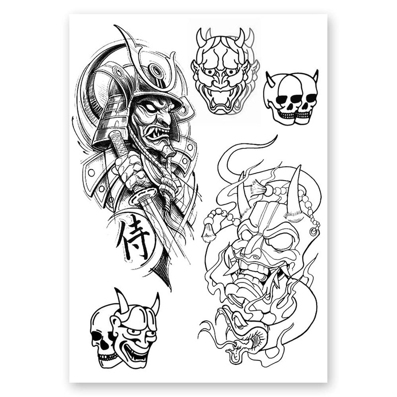 AWAKEN Temporary Tattoo Stickers Waterproof Vegetable Formula Lasts 1-2 Weeks
