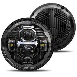 HWSTAR 2023 Upgraded 1000% Brighter Anti-glare 7 Inch Led Headlights Round Compatible with Jeep Wrangler JK JKU TJ LJ Chevy Ford GMC Dodge Mazda Nissan VW Mack etc DOT H6024 Hi/Low Sealed Beam (Pair)