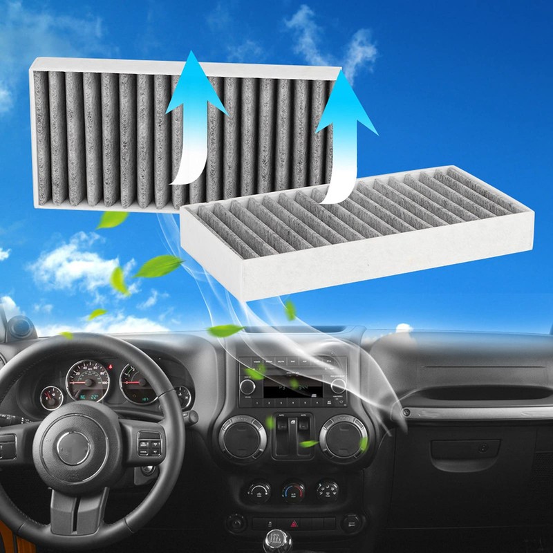 Acouto for Jeep jk wrangler-2PCS Car Cabin Air Filter 55111302AA,68233626AA