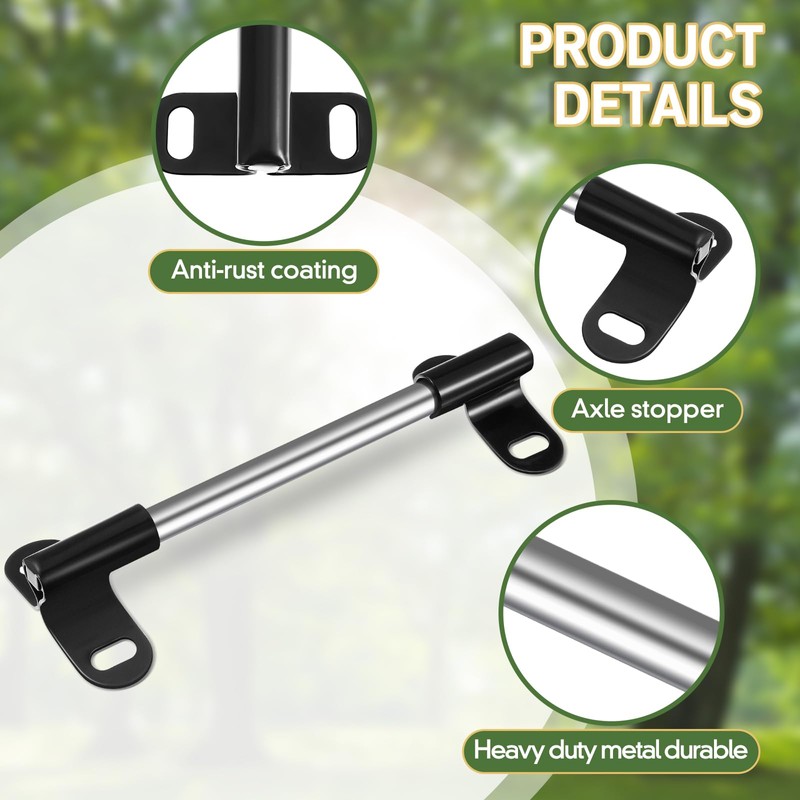 Blulu 2 Set Heavy Duty Wheelbarrow Axle Bracket Set Compatible