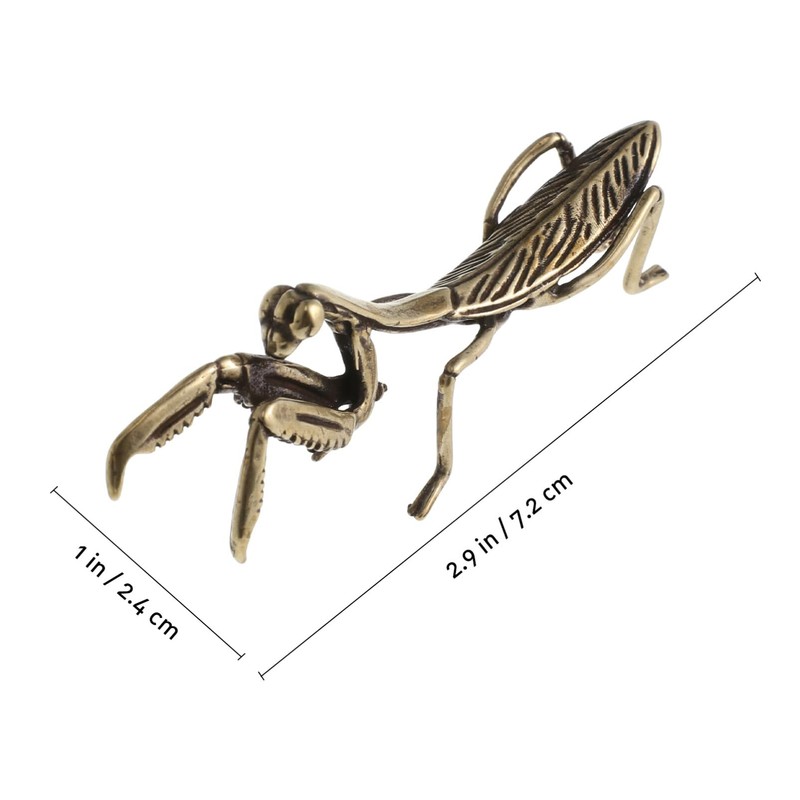 Brass Mantis Statues Gold Praying Mantis Figurines Vintage Mantis Sculpture