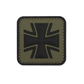 VAN OS #11109 Emblem 3D PVC Iron Cross Green