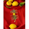 Stylish Single Metal Yellow & Green Nimbu Mirchi Car Charm