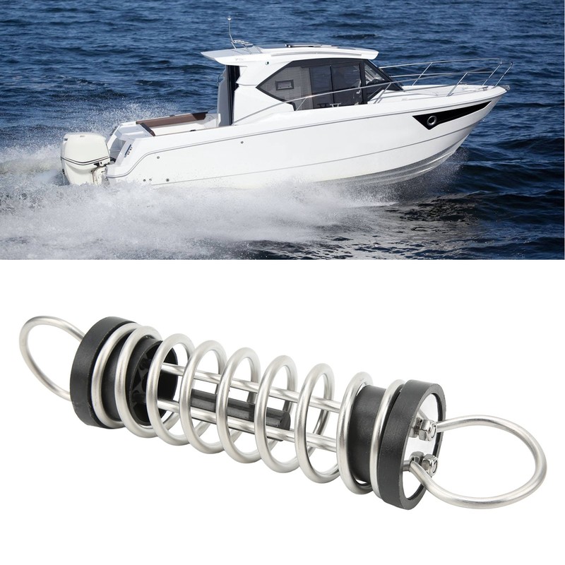 6x300mm Dock Line Mooring Springs 304 Stainless Steel Shock Absorbing