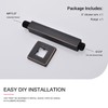 Brushed Bronze Ceiling Mounted Shower Arm with Flange 6 Inch