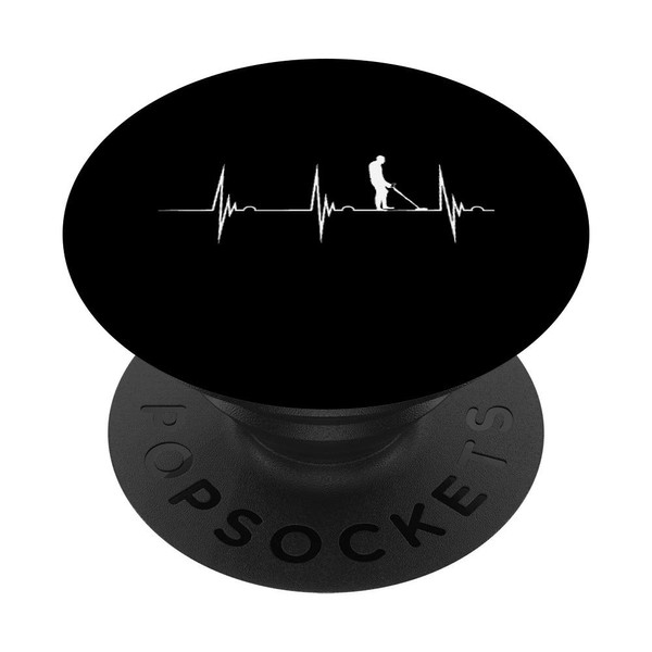 Metal Detecting Heartbeat Detector EKG Pulseline PopSockets Swappable PopGrip