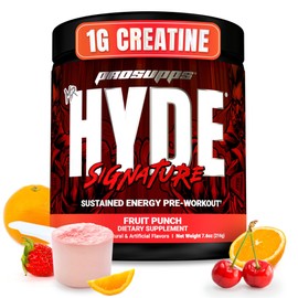 PROSUPPS Mr. Hyde Signature Pre Workout Powder with Creatine, Beta Alanine & Caffeine - Performance, Energy & Endurance - Clean Fitness & Gym Supplements for Men & Women (Fruit Punch, 30 Servings)