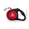 KennelMaster 16 ft. Retractable Dog Leash (Small, Red)