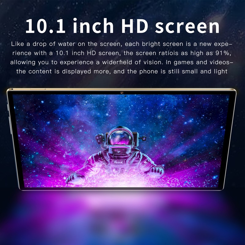 10.1 Inch Tablet 6G RAM 128G ROM 1960x1080 IPS Display