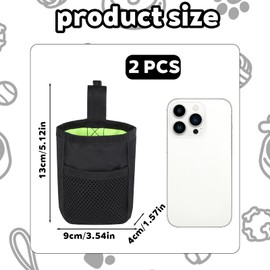 2 Pcs Dog Treat Pouch, Treat Pouch for Dog Training, Dog Treat Bags for Walking, Treat Bag, Dog Walking Bag, Bag with a Hook for Dog Walking or Dog Training to Free Hands