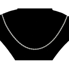 Italian .925 Sterling Silver 1.5mm Rope Chain Necklace (26)