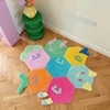 Hexagon Modular Rug Tiles 5-Piece Set and 7-Piece Set, Colorful